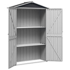 Capanno da Giardino Antracite 116x45x175cm in Acciaio Zincato
