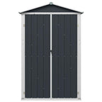 Capanno da Giardino Antracite 116x45x175cm in Acciaio Zincato