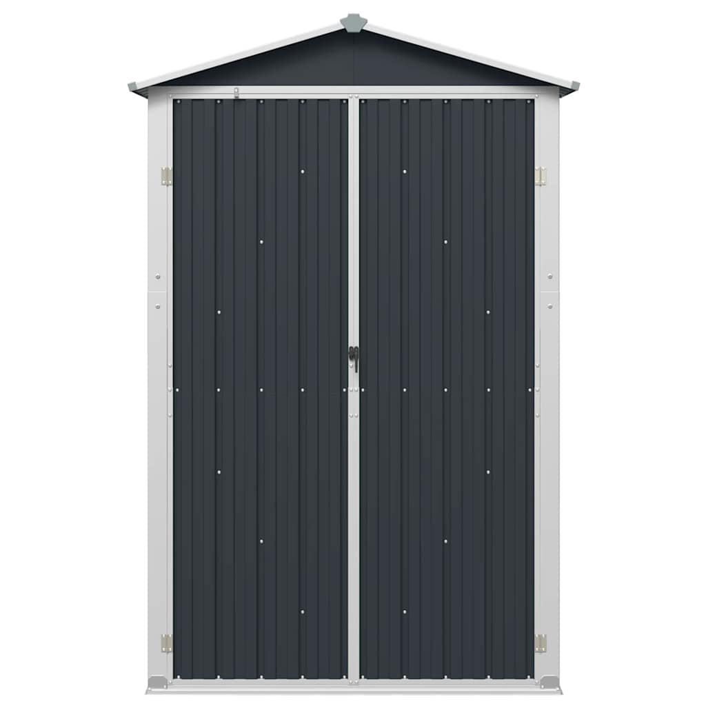 Capanno da Giardino Antracite 116x45x175cm in Acciaio Zincato