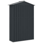 Capanno da Giardino Antracite 116x45x175cm in Acciaio Zincato