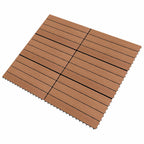 Piastrella per Decking 6 pcs Marrone 60 x 30 cm WPC