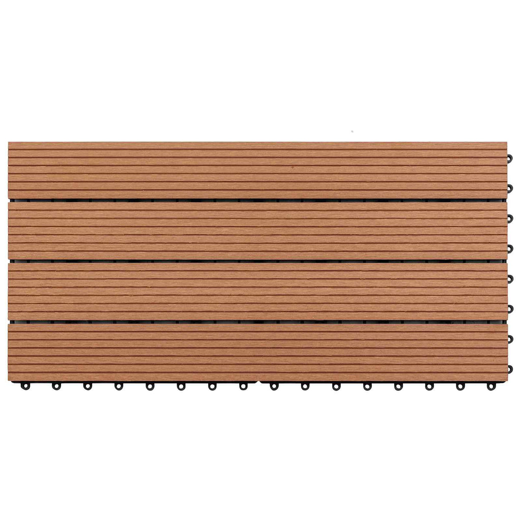 Piastrella per Decking 6 pcs Marrone 60 x 30 cm WPC