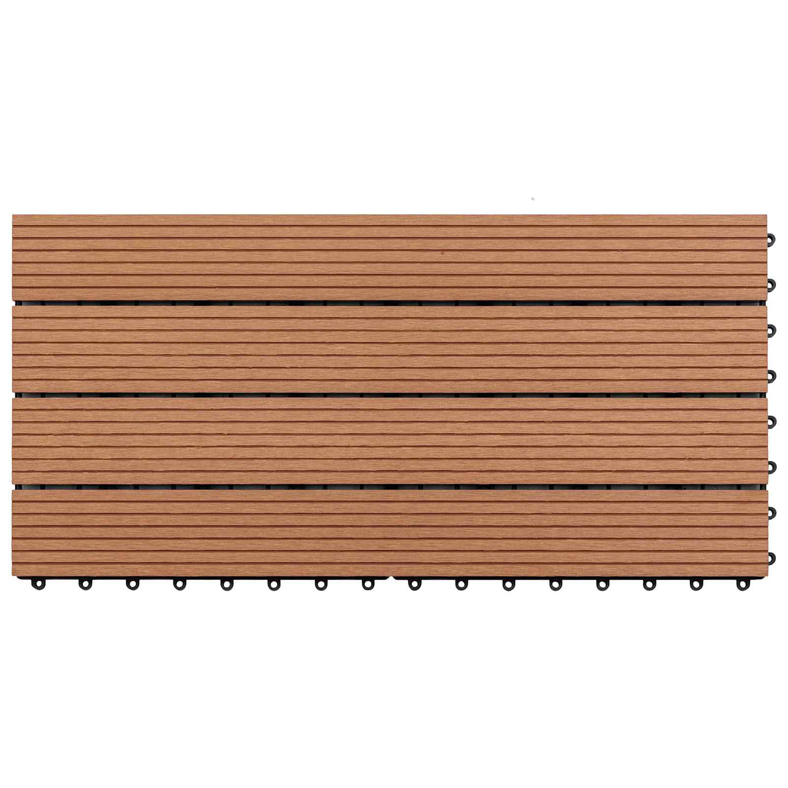 Piastrella per Decking 6 pcs Marrone 60 x 30 cm WPC