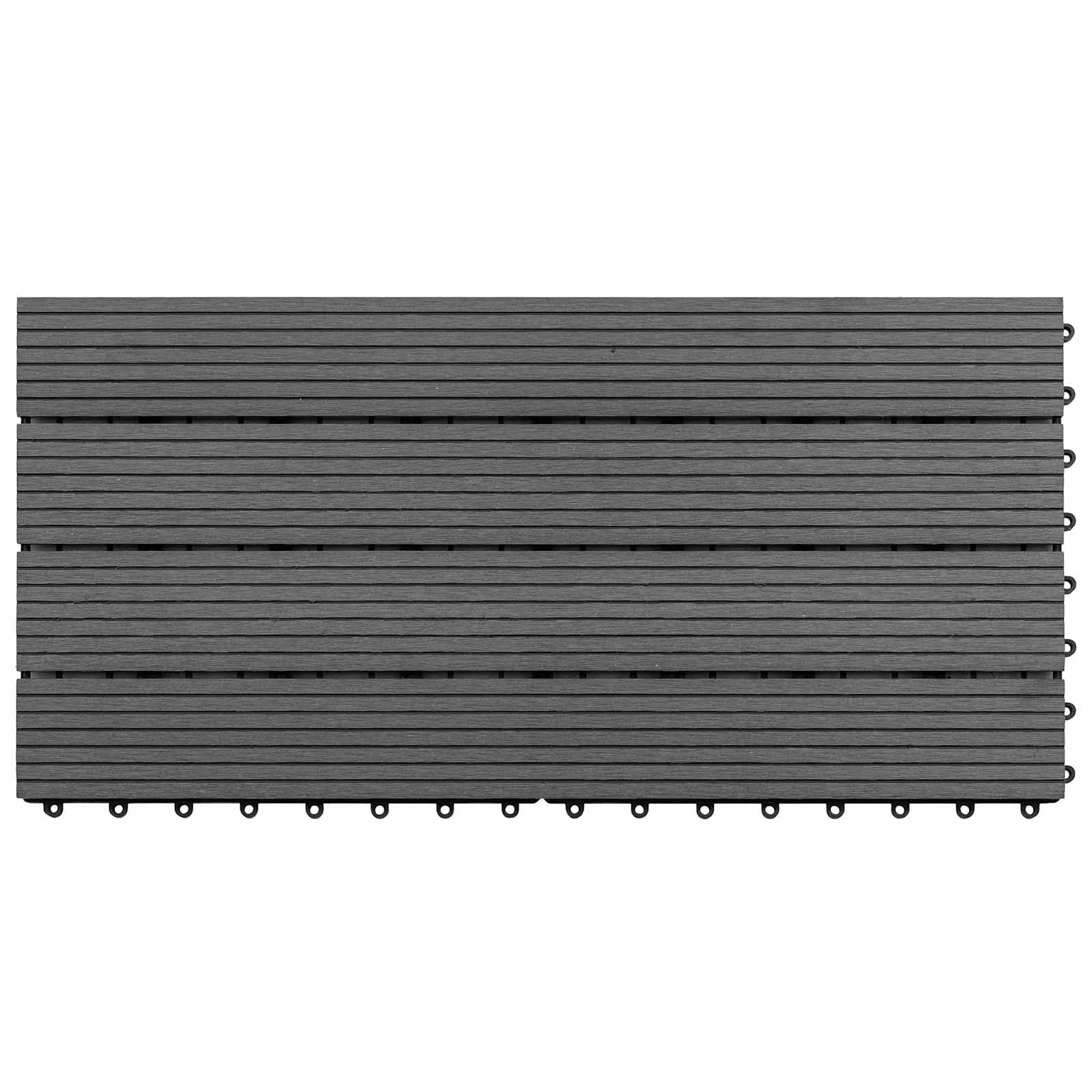 Piastrella per Decking 6 pcs Grigio 60 x 30 cm WPC