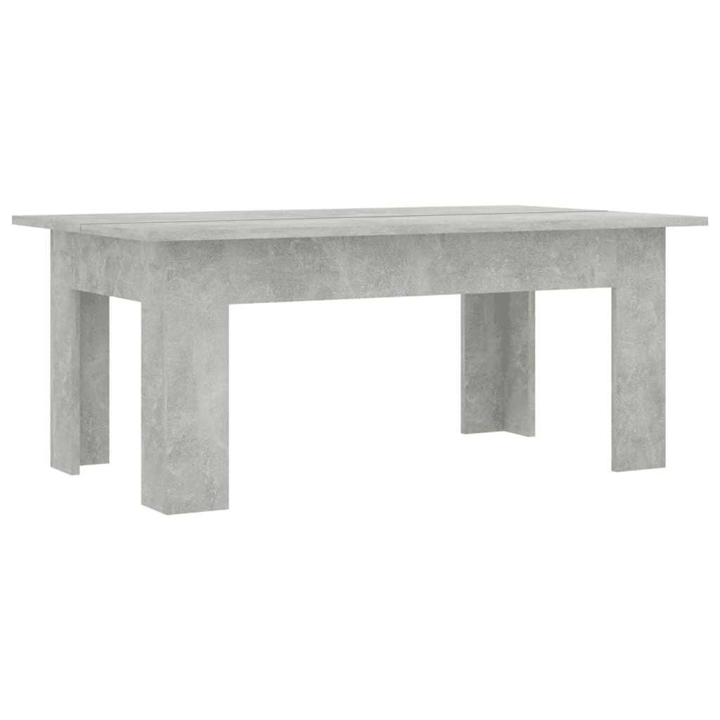 Tavolino Salotto Grigio Cemento 100x60x42 cm Legno Multistrato