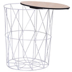Tavolino da Salotto Bianco Ø 47 cm