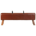 Panca Turnbock Vintage con Maniglie in Vera Pelle di Capra