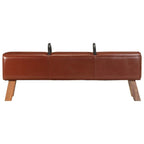 Panca Turnbock Vintage con Maniglie in Vera Pelle di Capra