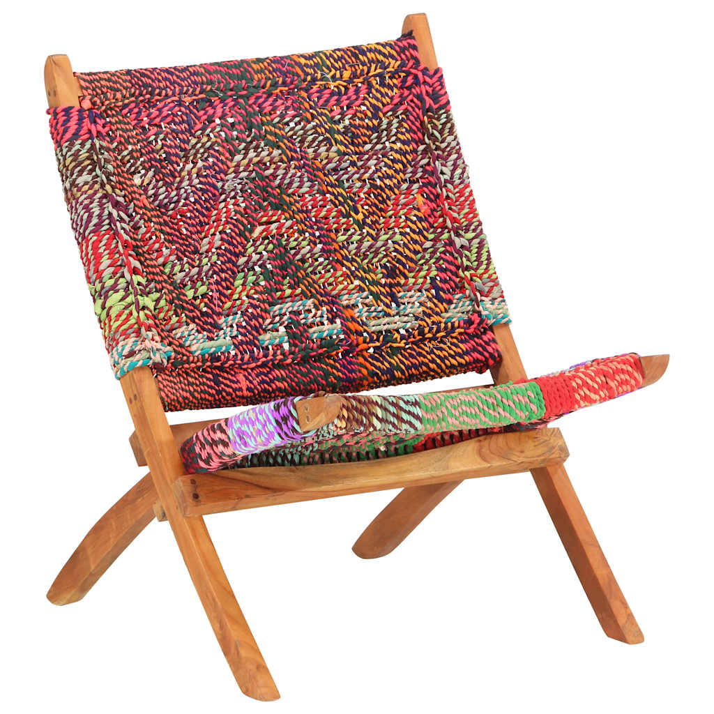 Sedia Chindi Pieghevole Multicolore in Tessuto