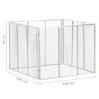 Compostiera da Giardino 100x100x77 cm in Ferro Zincato