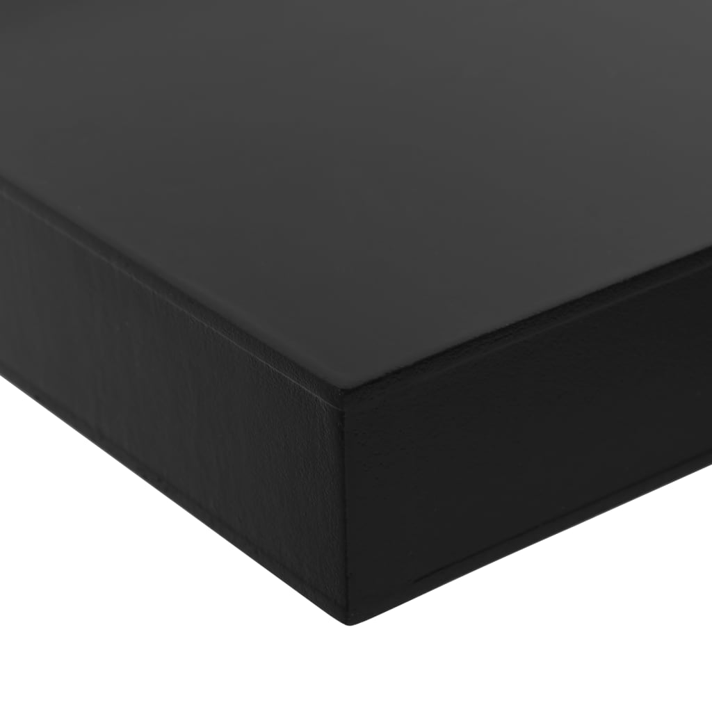 Mensole a Muro Galleggianti 2 pz Nere 60x20x3,8 cm