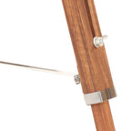 Lampada a Treppiede Marrone e Grigio in Legno di Teak 141 cm