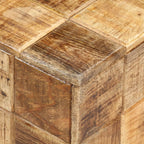 Tavolini da Salotto 2 pz a Blocchi Legno di Mango Grezzo