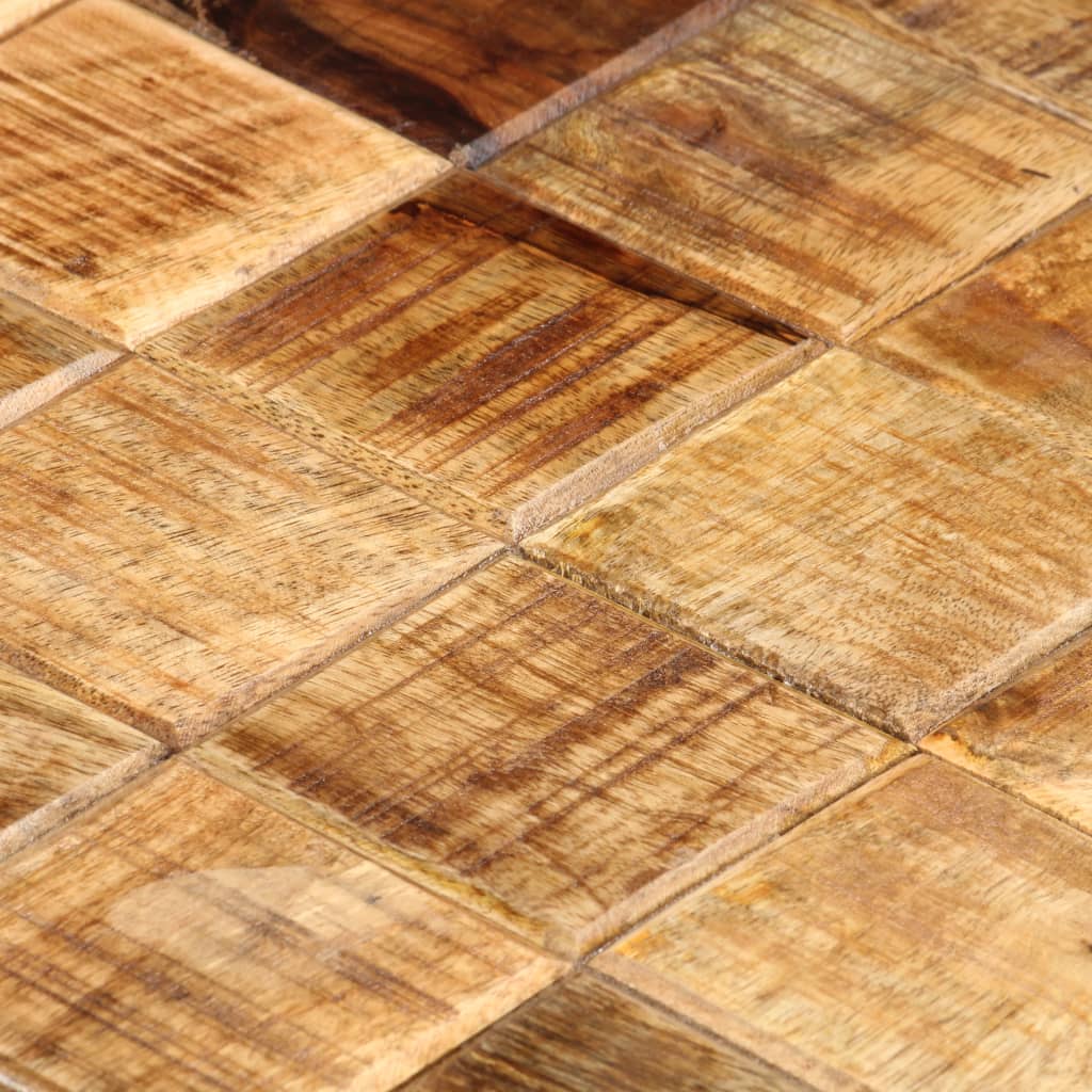 Tavolini da Salotto 2 pz a Blocchi Legno di Mango Grezzo