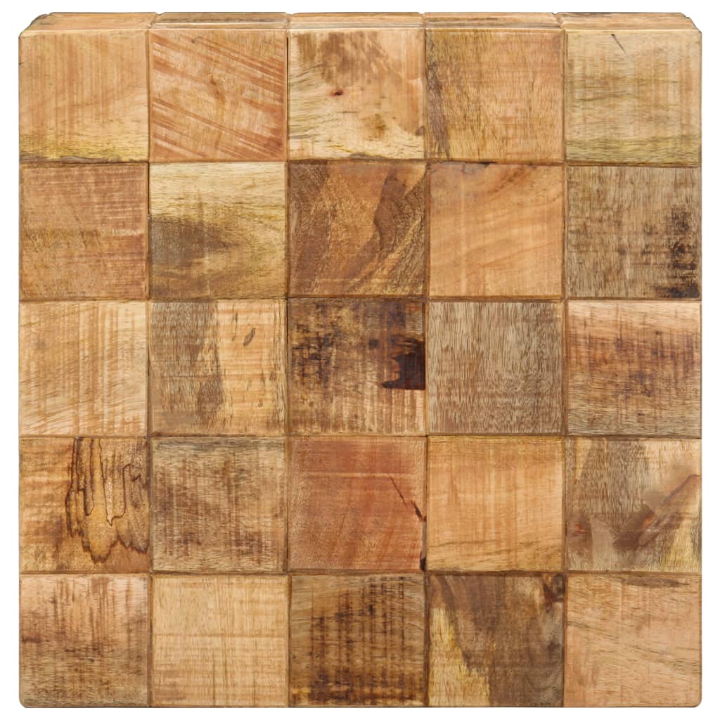Tavolini da Salotto 2 pz a Blocchi Legno di Mango Grezzo