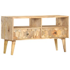 Mobile Porta TV 90x30x50 cm in Legno Massello di Mango