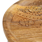 Tavolini Rotondi 2 pz in Legno Massello di Mango e Acciaio