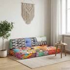 Cuscino per Divani Pallet Multicolore in Tessuto Patchwork