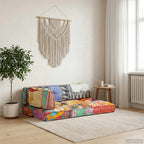 Cuscino per Divani Pallet Multicolore in Tessuto Patchwork