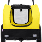 Rimorchio Bici per Animali Carrello Jogging 2in1 Giallo e Nero