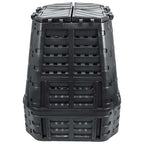 Compostiera da Giardino Nera 93,3x93,3x113 cm 740 L