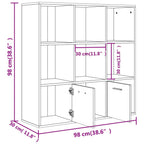 Libreria Rovere Sonoma 98x30x98 cm in Legno Multistrato
