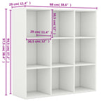 Libreria Bianca 98x29x97,5 cm in Legno Multistrato