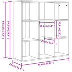 Libreria Rovere Sonoma 98x29x97,5 cm in Legno Multistrato