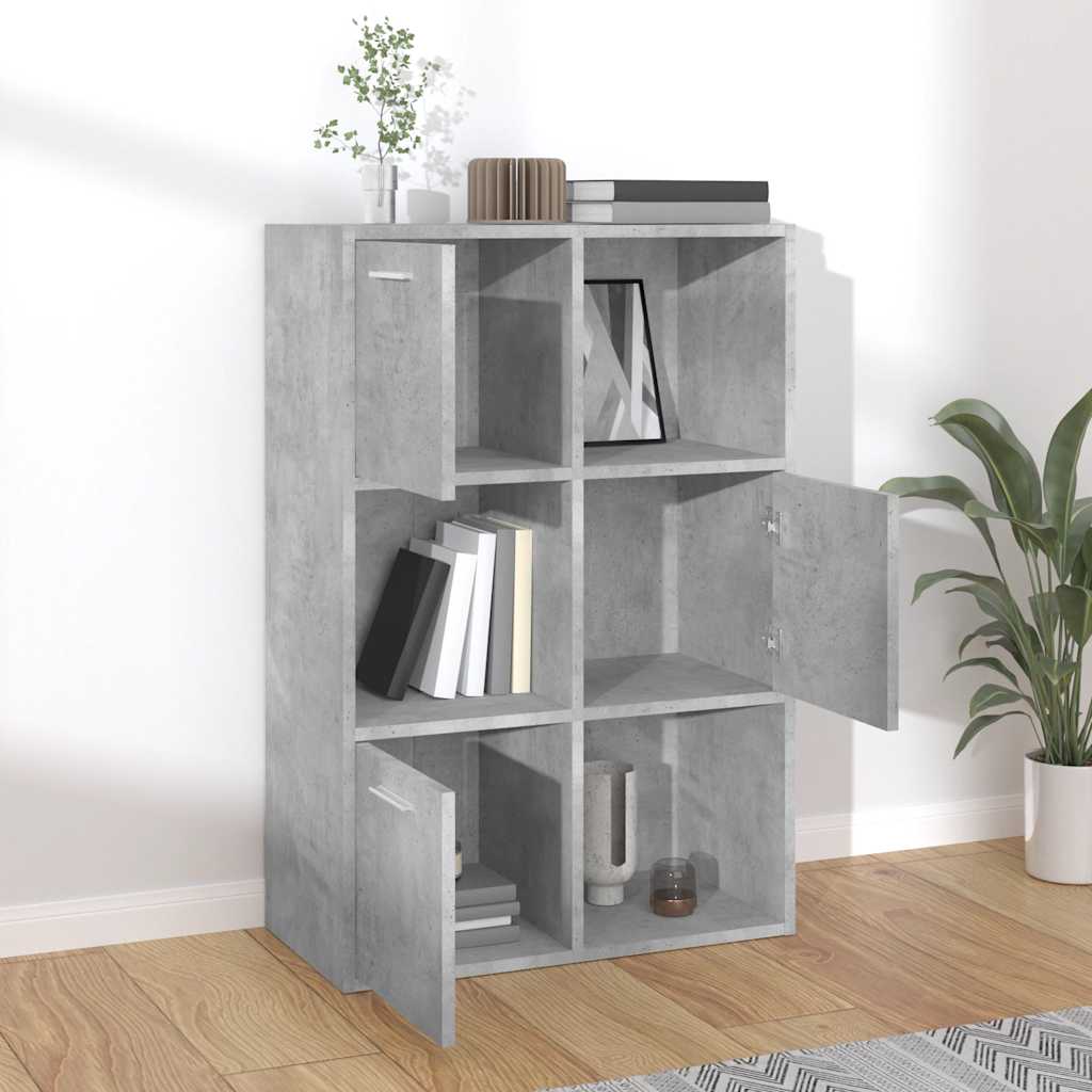 Armadietto Grigio Cemento 60x29,5x90 cm in Legno Multistrato