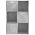 Armadietto Grigio Cemento 60x29,5x90 cm in Legno Multistrato