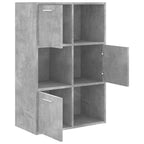 Armadietto Grigio Cemento 60x29,5x90 cm in Legno Multistrato