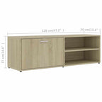 Mobile Porta TV Rovere Sonoma 120x34x37 cm in Legno Multistrato
