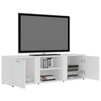 Mobile Porta TV Bianco 120x34x37 cm in Legno Multistrato