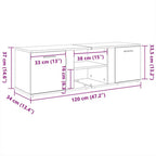 Mobile Porta TV Rovere Sonoma 120x34x37 cm in Legno Multistrato