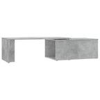 Tavolino Salotto Grigio Cemento 150x50x35 cm Legno Multistrato