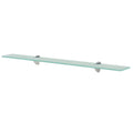 Mensole Galleggianti 2 pz in Vetro 80x20 cm 8 mm