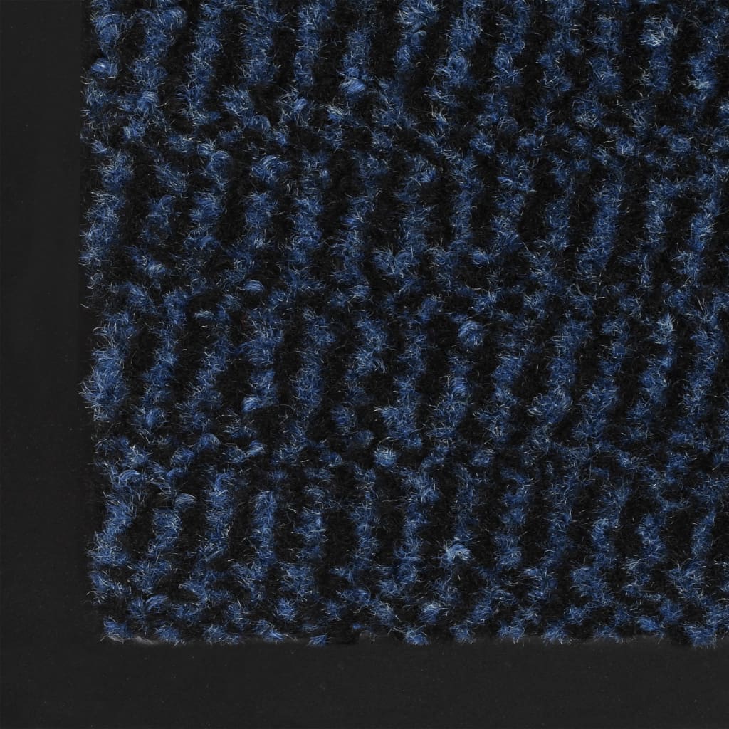 Tappeti Antipolvere 2 pz Rettangolari Trapuntati 90x150cm Blu