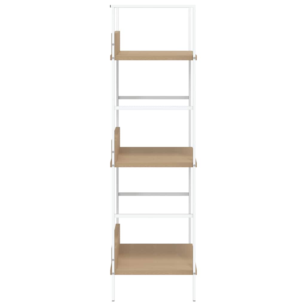 Scaffale Libri 3 Ripiani Rovere 60x27,6x90,5 Legno Multistrato