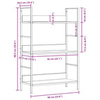 Scaffale Libri 3 Ripiani Rovere 60x27,6x90,5 Legno Multistrato