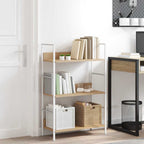 Scaffale Libri 3 Ripiani Rovere 60x27,6x90,5 Legno Multistrato