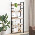 Scaffale Libri 5 Ripiani Rovere 60x27,6x158,5 Legno Multistrato