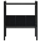 Scaffale Libri 2 Ripiani Nero 52x28x59 cm Legno Multistrato
