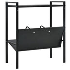 Scaffale Libri 2 Ripiani Nero 52x28x59 cm Legno Multistrato