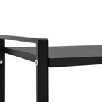 Scaffale Libri 2 Ripiani Nero 52x28x59 cm Legno Multistrato