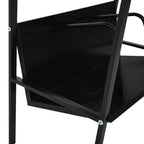 Scaffale Libri 2 Ripiani Nero 52x28x59 cm Legno Multistrato
