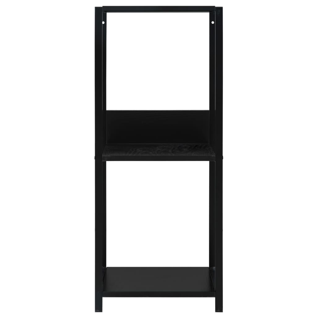 Scaffale Libri Piccolo Dritto Nero 33,5x39,6x79,7cm Multistrato