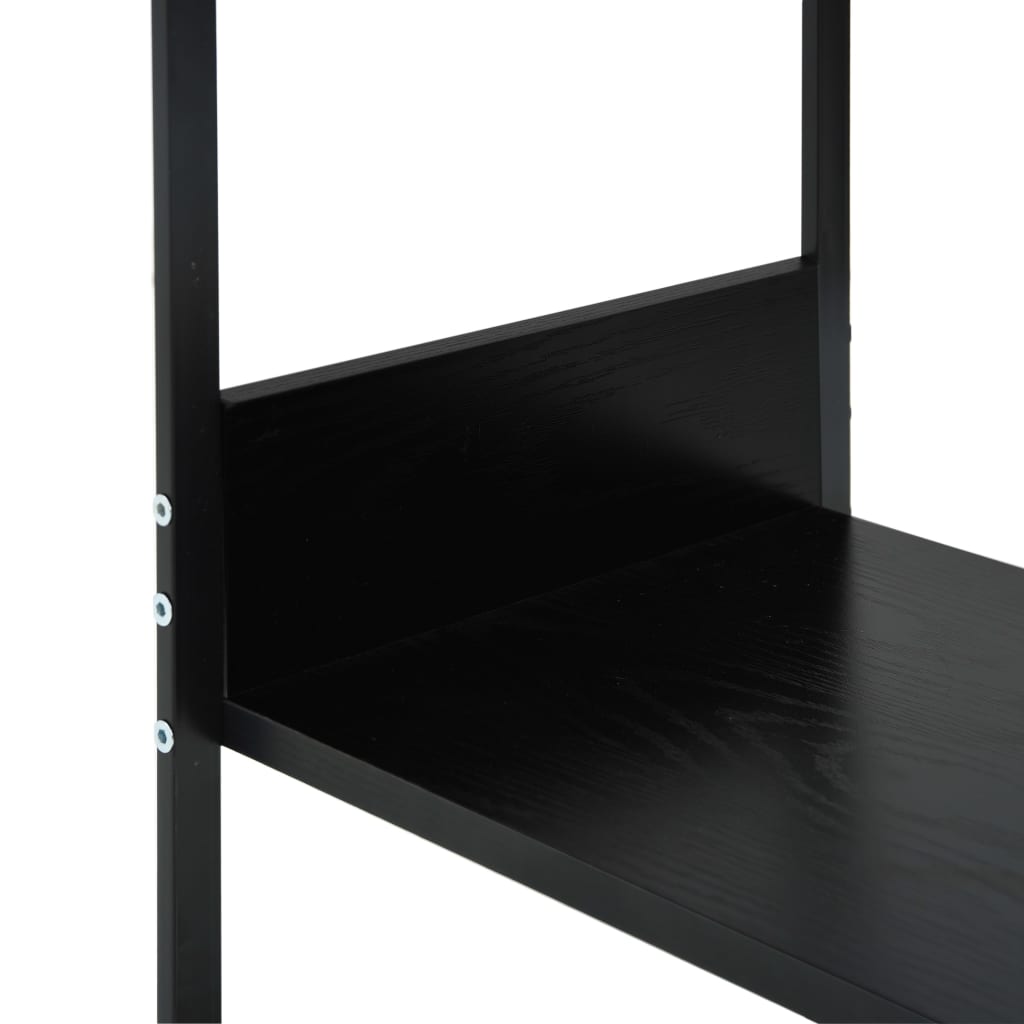 Scaffale Libri Piccolo Dritto Nero 33,5x39,6x79,7cm Multistrato