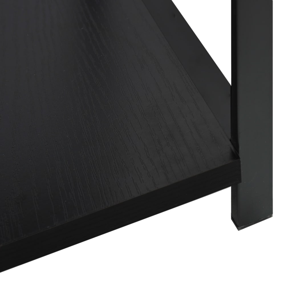 Scaffale Libri Piccolo Dritto Nero 33,5x39,6x79,7cm Multistrato