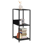 Scaffale Libri Piccolo Dritto Nero 33,5x39,6x79,7cm Multistrato