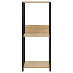 Libreria Piccola Dritta Nera Rovere 33,5x39,6x79,7 Multistrato